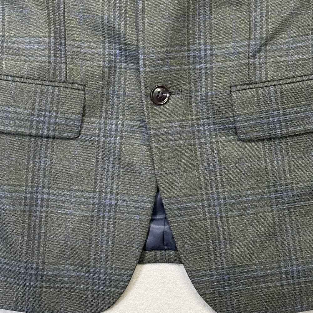 Tommy Hilfiger Men's Modern-Fit plaid Sport Coat green/blue 36S $295 - Picture 5 of 11